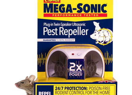 STV The Big Cheese Ultra Power Professional Ultrasonic Technology Repels Mice & Rats Instantly Indoor Electric Powered Plug-in