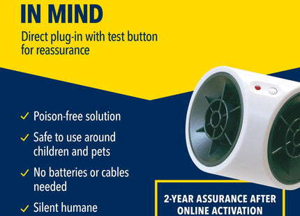 STV The Big Cheese Ultra Power Professional Ultrasonic Technology Repels Mice & Rats Instantly Indoor Electric Powered Plug-in