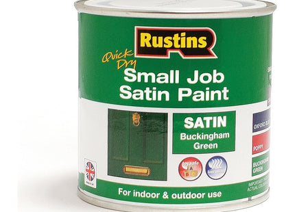 Rustins Small Job Satin Paint Buckingham Green 250ml