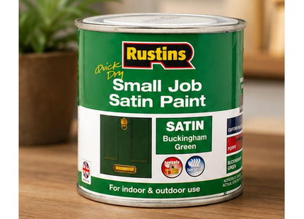 Rustins Small Job Satin Paint Buckingham Green 250ml