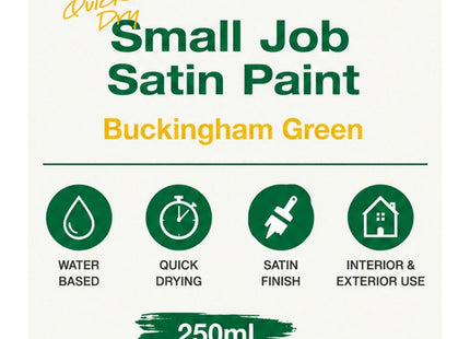 Rustins Small Job Satin Paint Buckingham Green 250ml