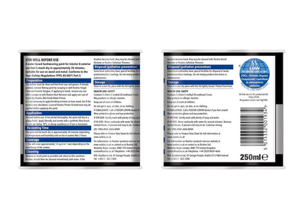 Rustins Small Job Satin Paint Black 250ml