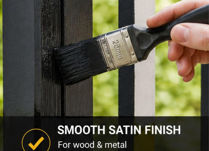 Rustins Small Job Satin Paint Black 250ml