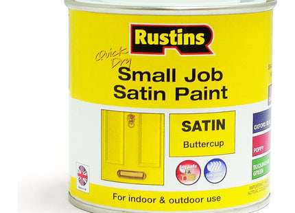 Rustins Small Job Satin Paint Buttercup 250ml