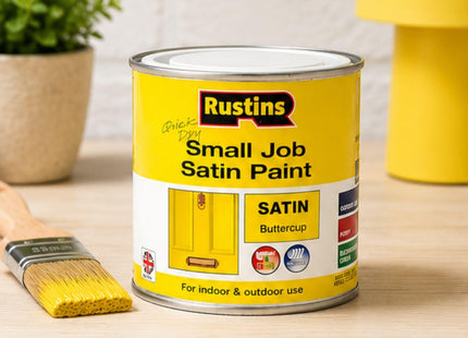 Rustins Small Job Satin Paint Buttercup 250ml