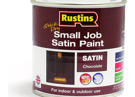 Rustins Small Job Satin Paint Chocolate 250ml