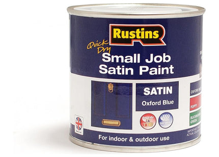 Rustins Small Job Satin Paint Oxford Blue 250ml