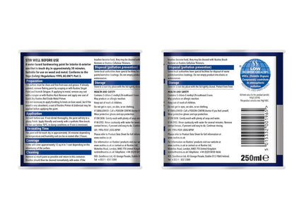 Rustins Small Job Satin Paint Oxford Blue 250ml