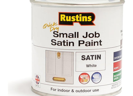 Rustins Small Job Satin Paint White 250ml