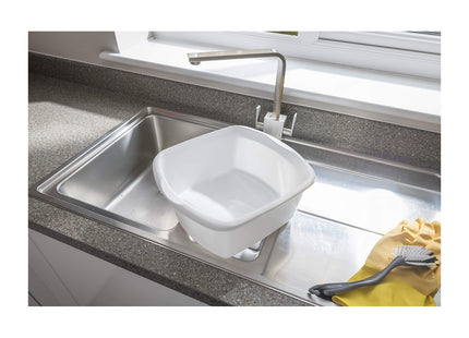 Addis Small Rectangular Washing Up Bowl, White, 8 Litre 518084