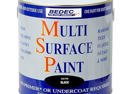 Bedec Multi Surface Paint Soft Gloss Anthracite Grey 750ml