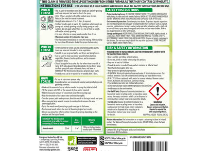 Roundup Naturals Weed Killer, Concentrate (Glyphosate-Free), 1 Litre