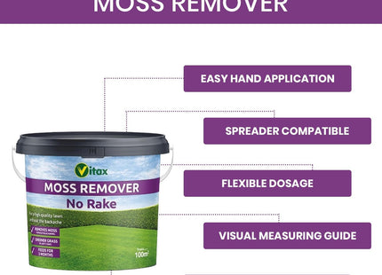 Vitax Moss Remover, Feeds Lawn For Up To 3 Months- 100 M.Sq