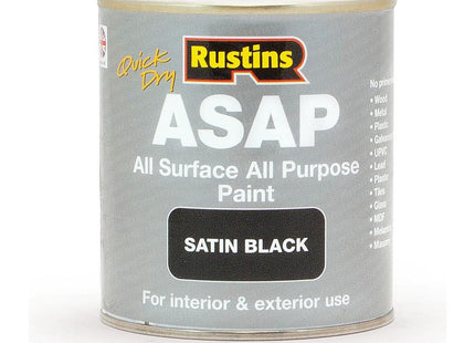 Rustins Asap Paint Black 500ml