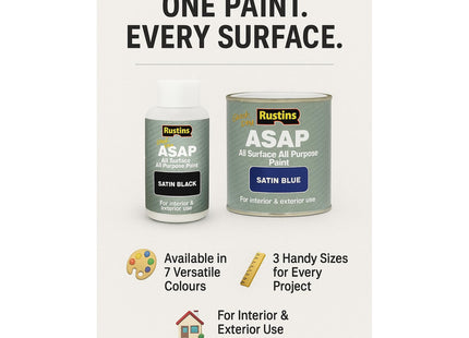 Rustins Asap Paint Black 500ml