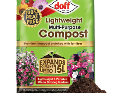 Doff Lightweight Multi Purpose Compost (expands to 15 Litre)