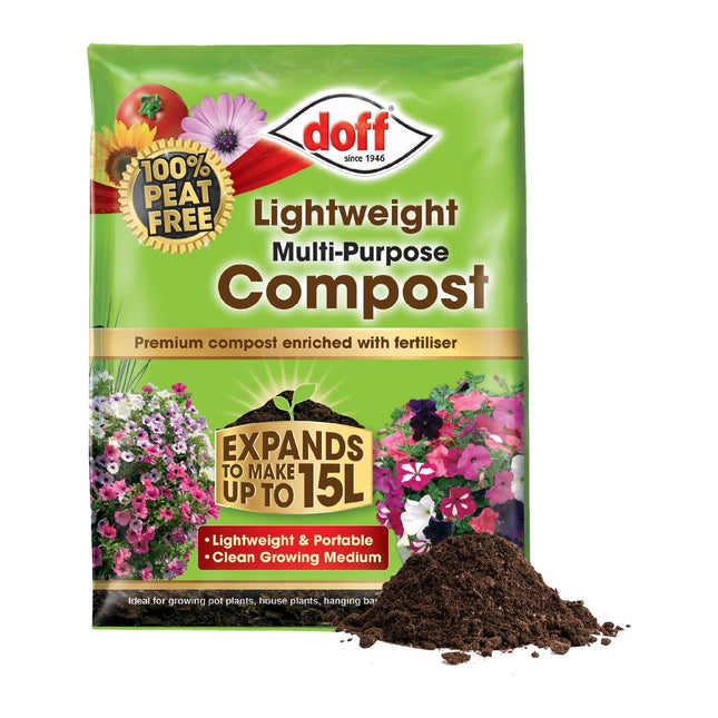 Doff Lightweight Multi Purpose Compost (expands to 15 Litre)