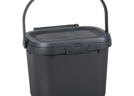Addis Everyday Kitchen Food Waste Compost Caddy Bin, 4.5 Litre, Sliver, Metallic Silver 518251
