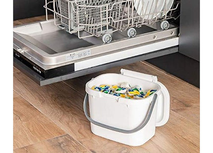 Addis Everyday Kitchen Food Waste Compost Caddy Bin, 4.5 Litre, Sliver, Metallic Silver 518251
