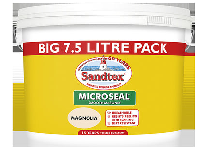 Sandtex Ultra Smooth Masonry Paint 7.5 Litre Magnolia
