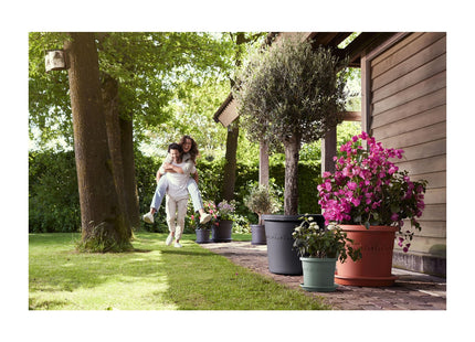 Elho Algarve Cilindro 48cm Flower Pot - Anthracite
