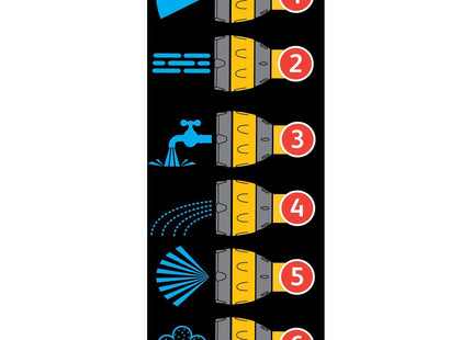 Hozelock Lockable and Flow-controlled: 6 Spray Patterns [2684P0000]