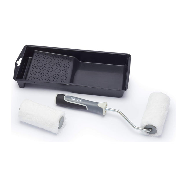 Harris Ultimate Walls & Ceilings Medium Pile Roller Set, Tray, Frame, Roller Sleeves