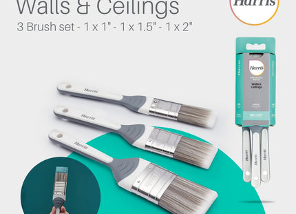 Harris Seriously Good Walls & Ceilings No Loss Paint Brushes 3 Brush Pack