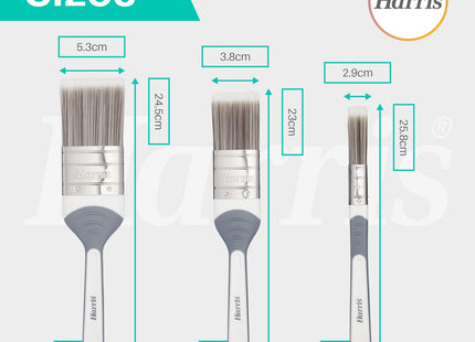 Harris Seriously Good Paintbrush Set, 5 Brush Pack, 1 x 0.5, 1 x 1, 1 x 1.5, 2 x 2 Paint Brushes