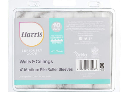 Harris Seriously Good Walls & Ceilings 4in Mini Roller Sleeve 10 Pack 102012203