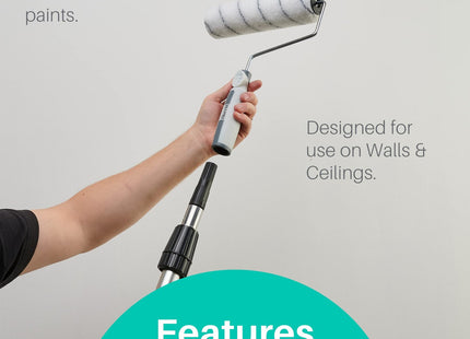 Harris Seriously Good Walls & Ceilings Paint Roller Set 9in, 1 x 9" Frame, 4 x 9" Medium Pile Roller Sleeves & Tray 9"