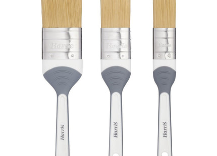 Harris Seriously Good Woodwork Stain & Varnish Paint Brushes, 3 Brush Pack, 1", 1.5", 2", Grey