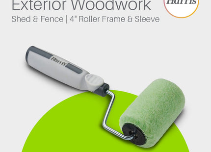Harris Seriously Good Exterior Woodwork Shed and Fence Roller Frame and Sleeve, 4in
