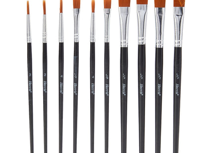 Harris Seriously Good Flat Artist Arts and Crafts Paint Brushes, 10 Pack