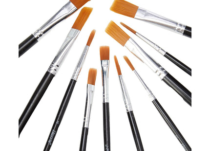 Harris Seriously Good Flat Artist Arts and Crafts Paint Brushes, 10 Pack
