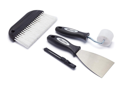 Harris Seriously Good Wallpapering Kit Paperhanging Brush, Stripping Knife, Seam Roller, Trimming Knife