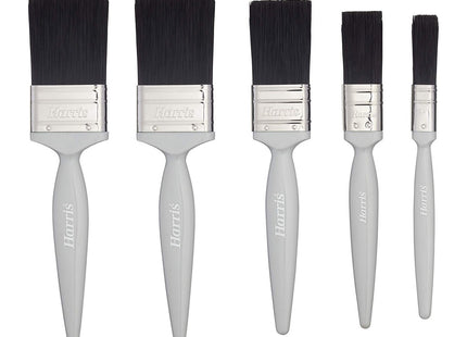 Harris Essentials Woodwork Gloss Paint Brush Set, Pack of 5, 0.5in, 1in, 1.5in, 2in