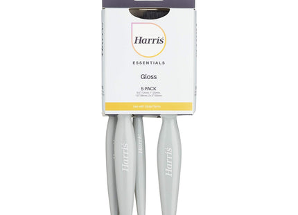 Harris Essentials Woodwork Gloss Paint Brush Set, Pack of 5, 0.5in, 1in, 1.5in, 2in