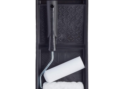 Harris Essentials Mini Roller Set, Walls & Ceilings, Tray and Frame, 4" Emulsion & Gloss Roller Sleeves