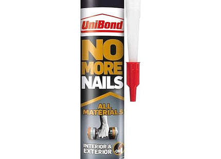 UniBond No More Nails All Materials Grab Adhesive, High Strength Bonding, No Nails Required, White, 390g Cartridge
