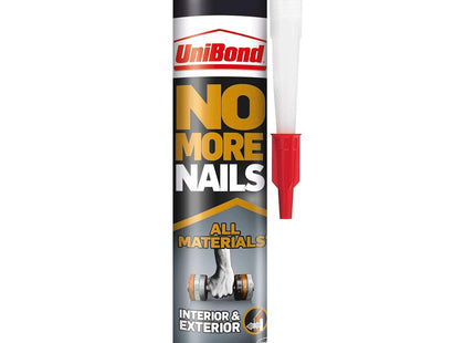 UniBond No More Nails All Materials Grab Adhesive, High Strength Bonding, No Nails Required, White, 390g Cartridge