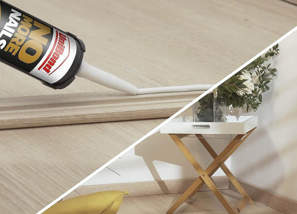 UniBond No More Nails All Materials Grab Adhesive, High Strength Bonding, No Nails Required, White, 390g Cartridge