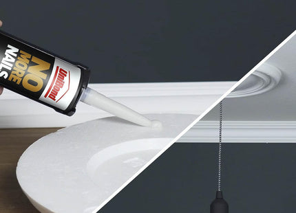 UniBond No More Nails All Materials Grab Adhesive, High Strength Bonding, No Nails Required, White, 390g Cartridge