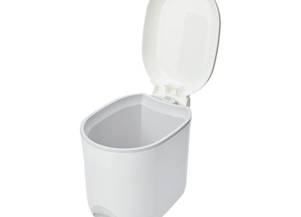 Addis Premium Deluxe Bathroom Pedal Bin with inner, 3.5 Litre, White Grey, 29 x 18.5 x 23cm 518503