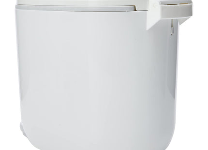 Addis Premium Deluxe Bathroom Pedal Bin with inner, 3.5 Litre, White Grey, 29 x 18.5 x 23cm 518503