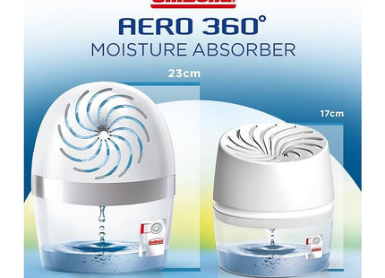 UniBond Aero 360 Moisture Absorber, 1 Device incl. 1 Refill Tab 450g