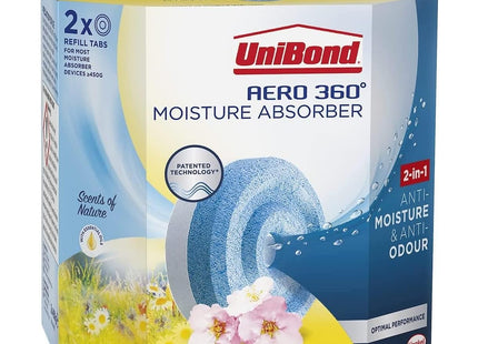 UniBond Aero 360� Moisture Absorber Wildflower Meadow Refill Tab, for Aero 360� Dehumidifier, Twin Pack (2 x ) 450g