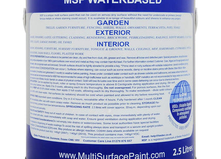 Bedec /70 Multi Surface Paint Satin White 2.5 Litre BEDE2KB0002