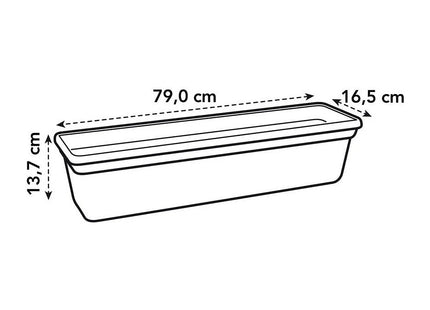 Elho Green Basics Trough 80cm Planter - Living Black