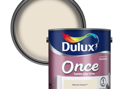 Dulux Once Matt Emulsion Paint - Natural Calico - 2.5 Litre